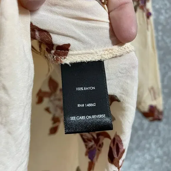 Torrid Pale Yellow Earthtones Floral Harper Blouse - 1 (1X) - Women's Plus Size - Picture 6 of 8